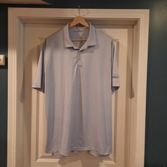 Peter Millar Polo Mens XXL White Blue Floral Summer Comfort Performance Golf - Picture 1 of 12